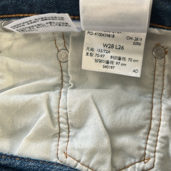 Levi’s Premium 501 Jeans Women’s Size 28x26 Distressed Button Fly - Picture 6 of 10